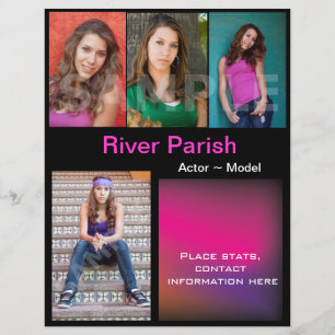 Flyer Os comp(s) modelo do Headshot cardam o modelo