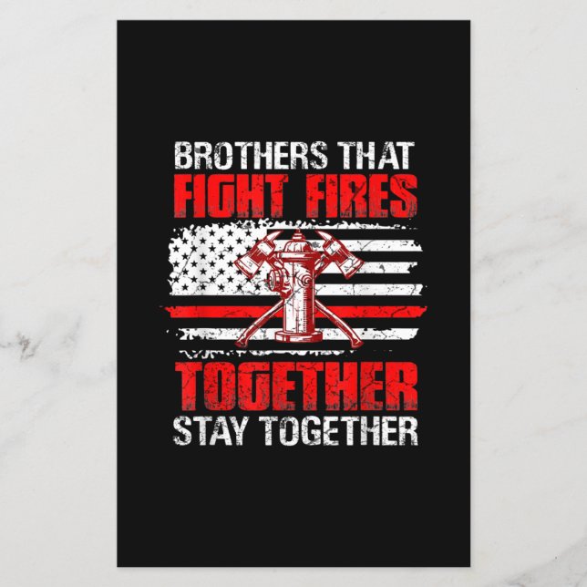 Flyer Os Irmãos Que Combatem Incêndios Ficam Juntos (Frente)