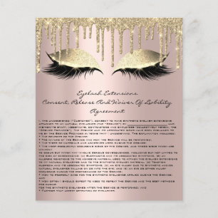 Flyer Ouro cor-de-rosa da faísca da renúncia da