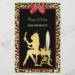 Flyer Ouro Coroa Arco Vermelha Salon Grand Abertura