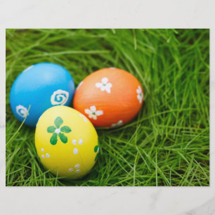 Flyer Ovos de Páscoa coloridos