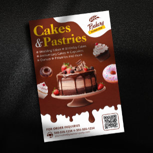 Flyer Padaria Bolo de Casamento de Aniversário e Anivers