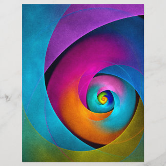 Flyer Padrão Azul Cor-de-rosa Abstrato Floral Moderno #1