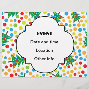 Flyer Padrão das árvores de Natal