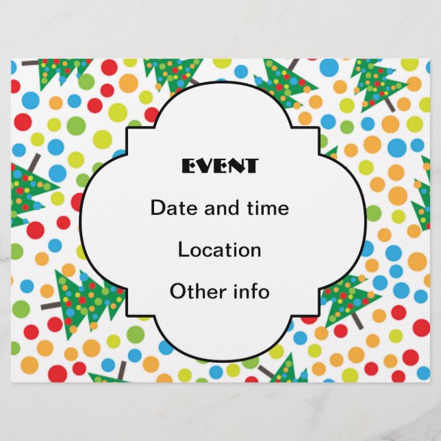 Flyer Padrão das árvores de Natal (Frente)