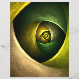 Flyer Padrão de Abstrato de Arte Floral Moderna Verde #2