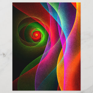 Flyer Padrão de Abstrato de Arte Vermelho Verde Laranja