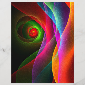 Flyer Padrão de Abstrato de Arte Vermelho Verde Laranja