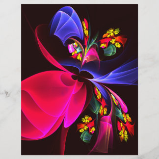 Flyer Padrão de Abstrato Floral Moderno Colorido #06