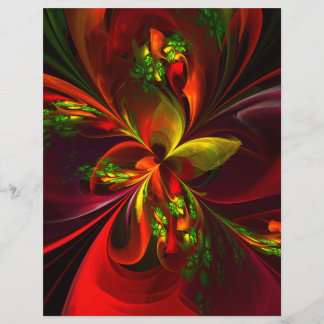 Flyer Padrão de Abstrato Floral Verde Moderno #05