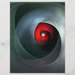 Flyer Padrão de Arte Moderna Abstrato de Roteiro Vermelh