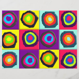 Flyer Padrão de Círculos Abstratos Modernos