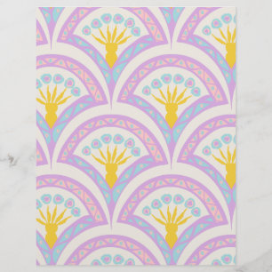 Flyer padrão de concha em cores pastel