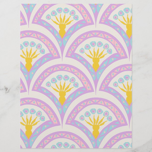 Flyer padrão de concha em cores pastel (Frente)