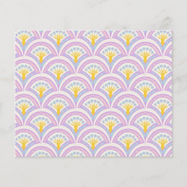Flyer padrão de concha em cores pastel (Frente)