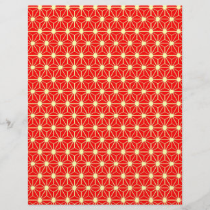 Flyer padrão de estrelas vermelhas com linha amarela