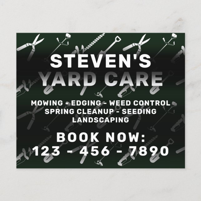 Flyer Padrão de ferramentas de assistência a Yard (Frente)