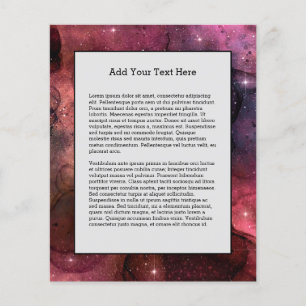 Flyer Padrão de Galáxia Espacial de Estrelas Estreladas 