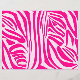 Flyer Padrão de Impressão de Zebra Rosa