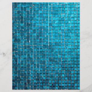 Flyer Padrão de mosaico azul