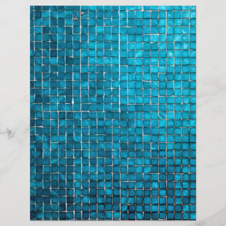 Flyer Padrão de mosaico azul