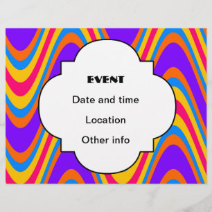 Flyer Padrão de ondas coloridas