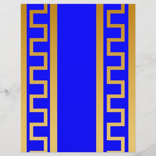 Flyer Padrão de ouro azul (Frente)