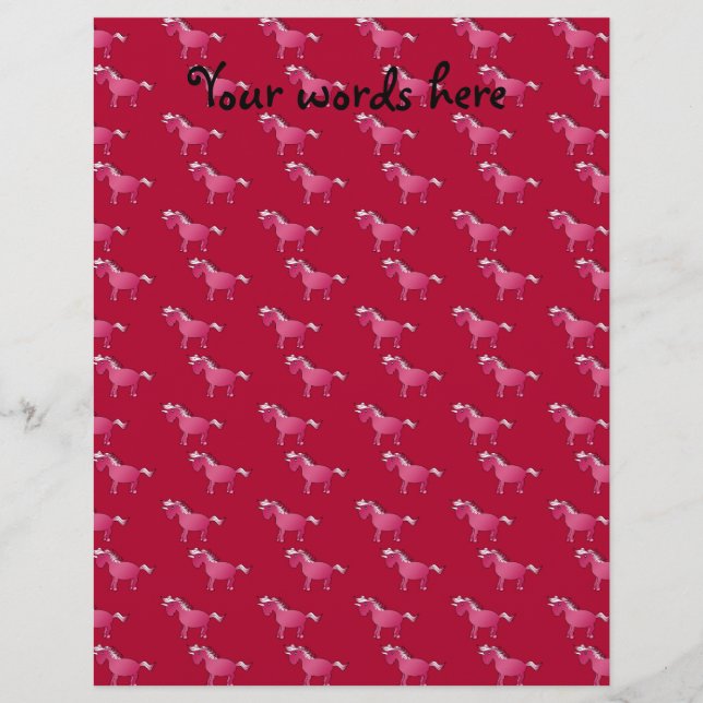Flyer Padrão de unicórnio vermelho (Frente)