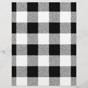 Flyer Padrão de verificação de Gingham preto e branco