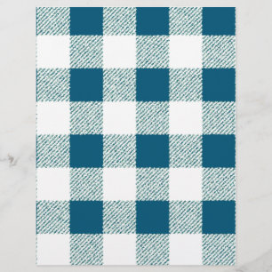 Flyer Padrão de Verificação de Gingham Verde Azul