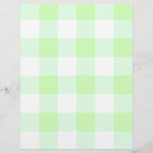 Flyer Padrão de Verificação de Gingham Verde Claro