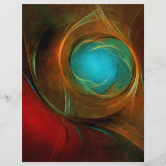 Flyer Padrão Legal de Abstrato de Arte Fina Azul Moderna
