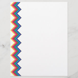 Flyer Padrão Zigzag arco-íris