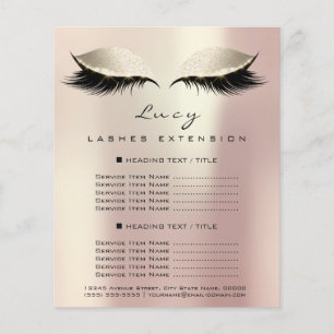 Flyer Página cor-de-rosa da tabela de preços 2 dos