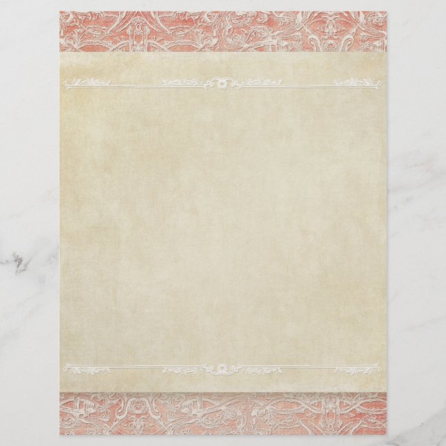 Flyer Páginas de Álbum de Recortes Renda Antiga Regência (Frente)