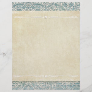 Flyer Páginas de Álbum de Recortes Renda Vintage Regênci