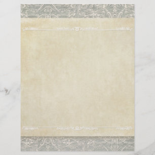 Flyer Páginas de Álbum de Recortes Renda Vintage Regênci