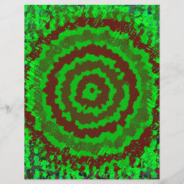 Flyer Páginas de Papel de Rascunho de Flor Abstrata Verd