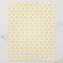 Flyer Páginas de Papel de Rascunho em Volume de Rosas Ab