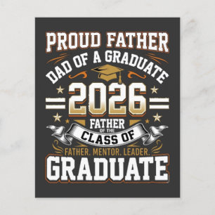 Flyer Pai Orgulhoso Graduado da Turma de 2026