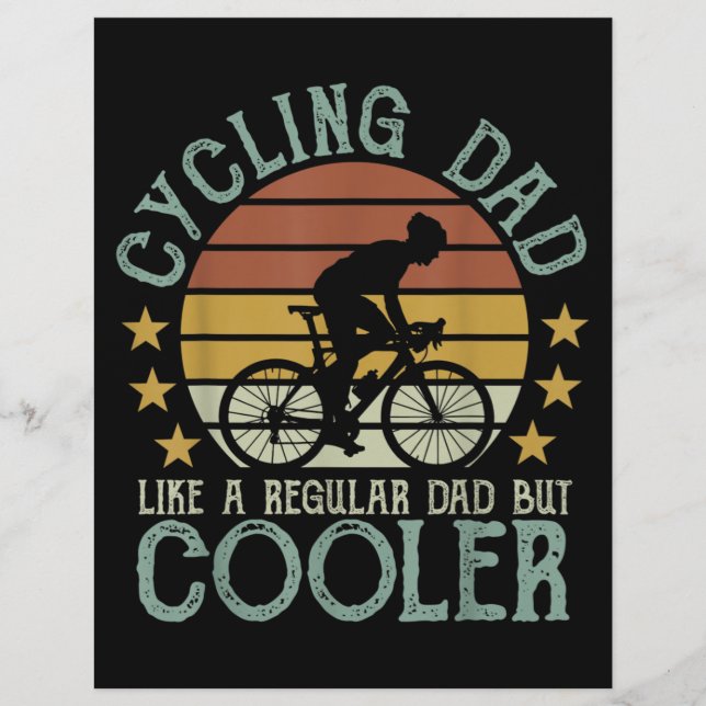 Flyer Pai que anda de bicicleta como um pai normal, mas  (Frente)