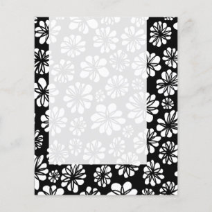 Flyer Painel 052 - B&W floral