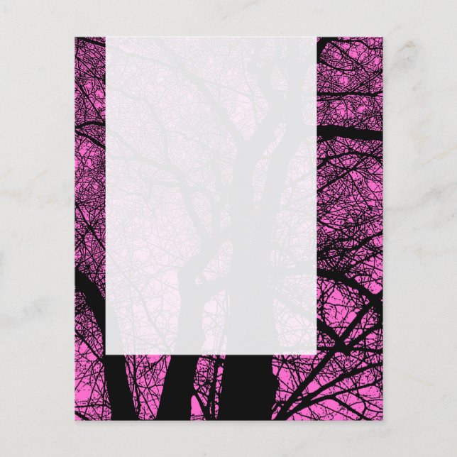 Flyer Painel 057 - Árvore de alto contraste - FF66CC (Frente)