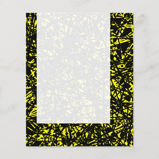 Flyer Painel 067 - Linhas Abstrato - Amarelo (Frente)