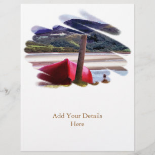 FLYER PAISAGEM DE BARCO E MONTANHA