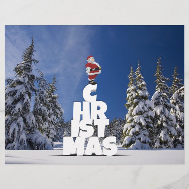 Flyer Paisagem de inverno de Natal (Frente)