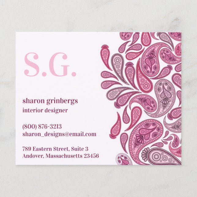 Flyer Paisleys Elegant (Frente)