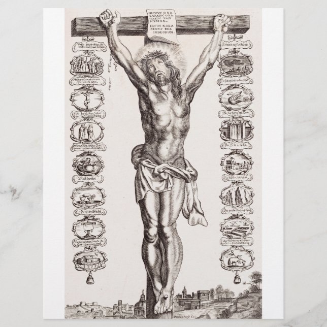 Flyer Paixão de Jesus crucificação de Cristo (Frente)