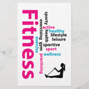 Flyer palavras de fitness
