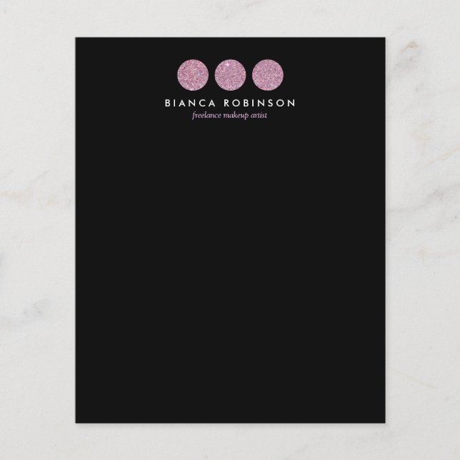 Flyer Paleta de Largura Rosa para Artista de Maquiagem d (Frente)